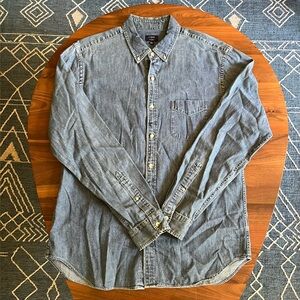J.Crew Chambray Workshirt, Men's Large,  blue denim
